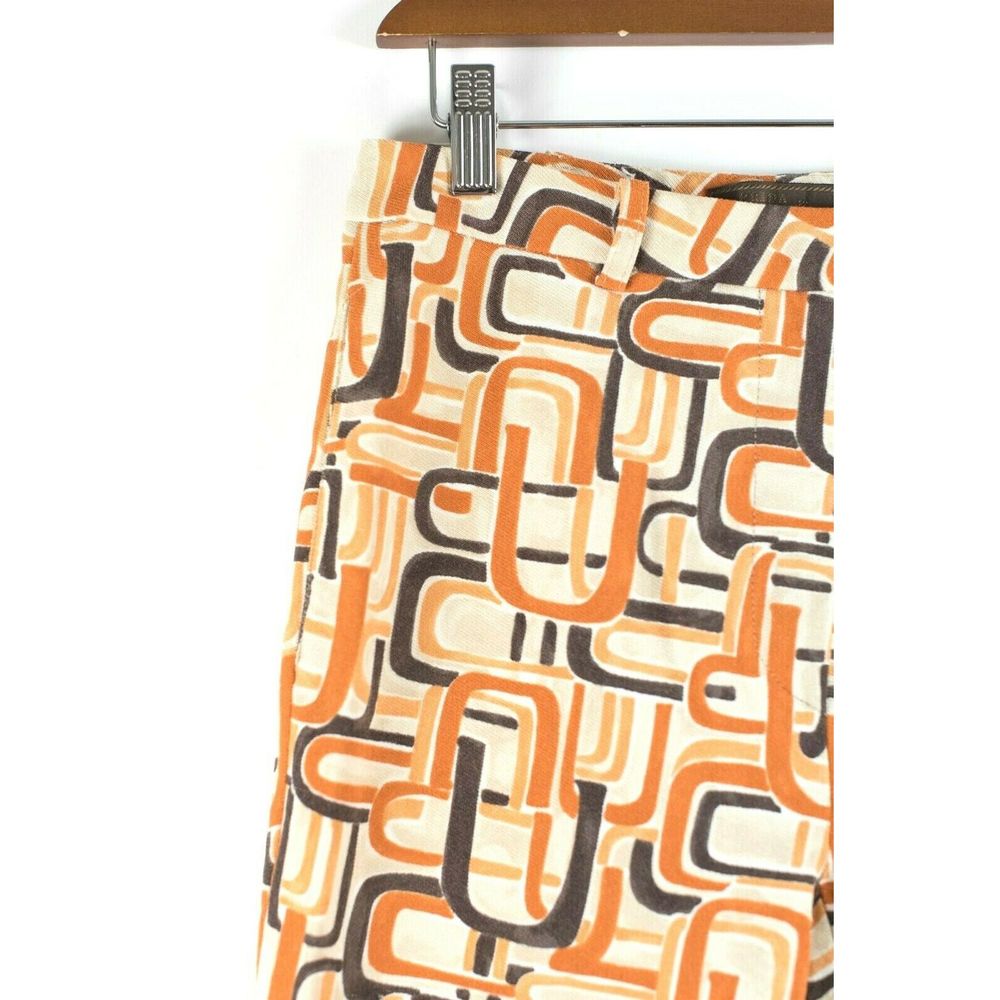 Prada Small Cream Orange 90s Retro Vintage Pants